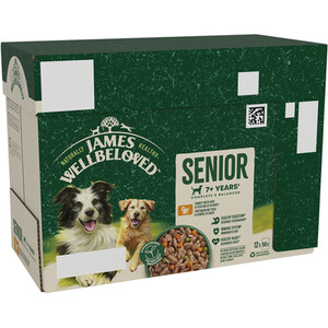 James Wellbeloved Senior Wet Dog Food Pouches in Gravy - Turkey with Rice by James Wellbeloved