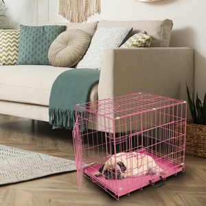 Pink Dog Cage - Pink / 46cm by Easipet