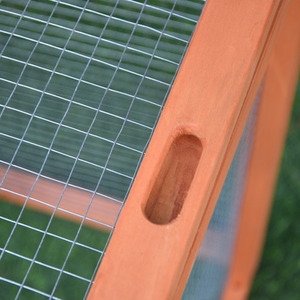 Pawhut 2 Tier Animal Hutch - Natural wood finish by Pawhut