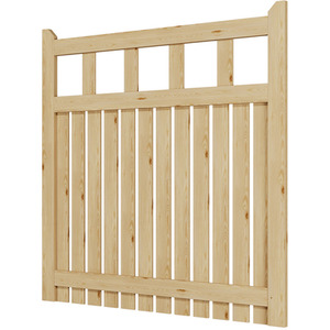 Spruce Wood Garden Fence Gate with Raised Sides by Livingandhome