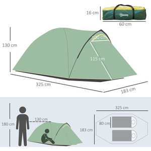 Outsunny Weatherproof 2 Room Tent by Outsunny