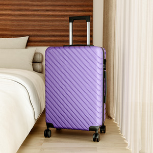28'' Lightweight Hardshell Suitcase with 4 Wheels - Purple by Livingandhome