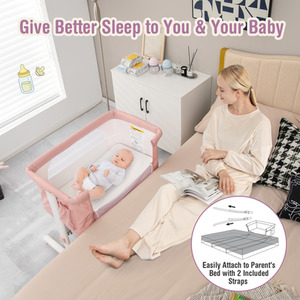 3-in-1 Baby Bedside Bassinet by Costway