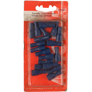 Pack of 20 Fully Insulated Female Spade Connectors 15A by Autobar