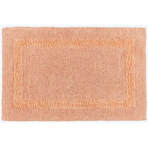 Luxury Reversible Cotton Bath Mat Set - Peach by Homescapes