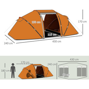 Outsunny Camping Tent With UV Protection by Outsunny