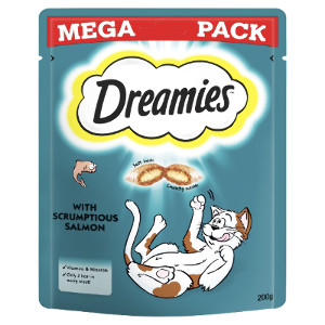 Dreamies Salmon Mega Pack - 200g by Dreamies