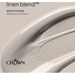 Crown Walls and Ceilings Mid Sheen Emulsion - Linen Blend / 2.5l by Crown Paints