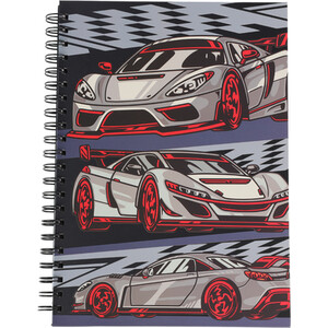 Race Car Spiral Hardcover Notebook A4