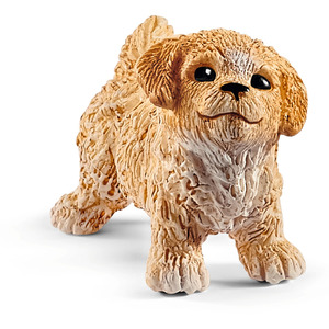 SCHLEICH Farm World Puppy Pen and Puppy Toy Figures - Black by SCHLEICH