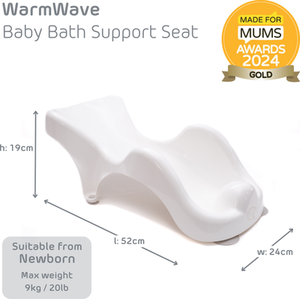 WarmWave Baby Bath Support suitable from birth - White by BabyDam