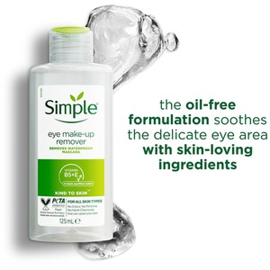 Simple Kind to Skin Eye Make-Up Remover for Sensitive Skin, 125ml - Buy 3 / 3 by Simple