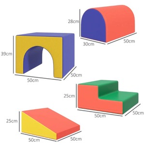 4 Piece Toddlers Soft Play Set - Red by Chilli Seating