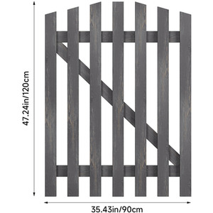Solid Wood Garden Gate with Z-Shaped Structure by Livingandhome