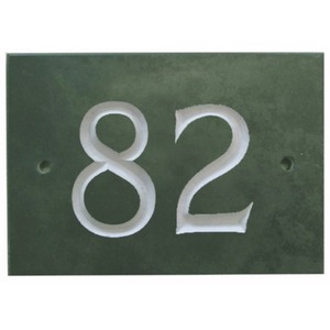 Green Slate Number 82 - Smoky green by The house nameplate company