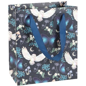 Midnight Forest Owl Print Gift Bag - Medium - 23 x 19cm by Kingsbury Gifts