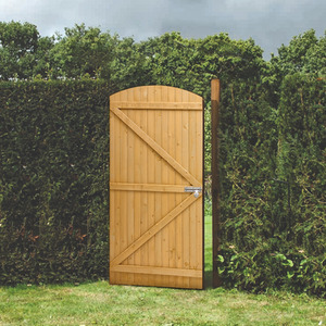 90CM Semi Braced Arch Top Wooden Garden Gate by Livingandhome
