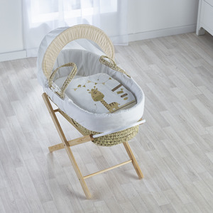 Zoo Time Moses Basket - White by Kinder Valley