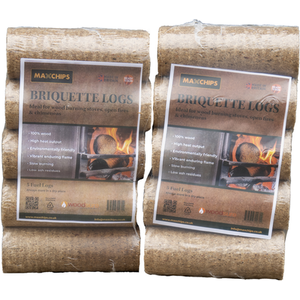 Briquette Ultra Dry Heat Logs - Brown / 2 by Maxchips