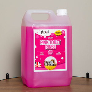 5 Litres Cherry Pink Toilet Flush Cleaning Rinse Concentrate Fluid - Pink by Samuel Alexander