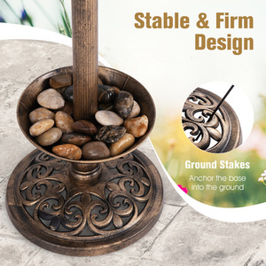 Standing Pedestal Birdbath Feeder Combo by Costway