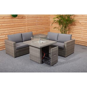 New Hampshire Conversation Firepit Set - Grey by Malay
