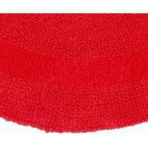 Luxury Reversible Round Bath Mat - Red by Homescapes