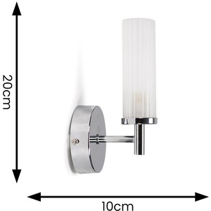 Canya Silver Bathroom Wall Light With 3W LED G9 3000K - Silver by ValueLights