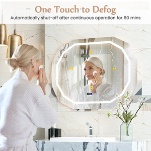 Bathroom Anti-Fog Mirror - Silver by Costway