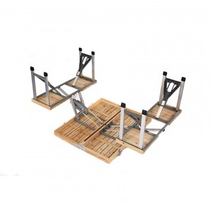 Portable Wooden Folding Outdoor Picnic Table and Bench Set 4 Seats by Oypla