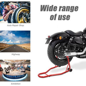 Steel Motorcycle Stand - Red by Costway