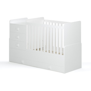 Baby Convertible Combi Cot Storage Changing Area - White by Kidsaw Ltd