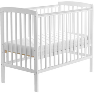 Sydney Compact Cot White with Kinder Flow Mattress - White by Kinder Valley