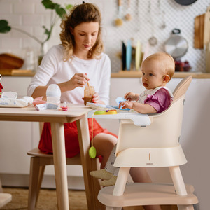 Multifunctional Baby High Chair - Brown by Costway