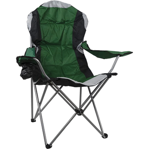 Folding Camp Chair Padded High Back - Green / 1 by HyFive