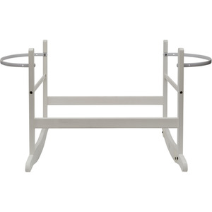 Chester Rocking Moses Basket Stand White - White by Kinder Valley
