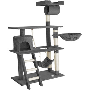 tectake Cat Tree Scratching Post Marcel - Grey by tectake