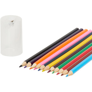 Pack of 12 Colouring Pencils Tube with Sharpener by Artbox