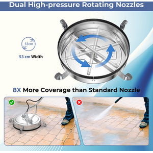 Pressure Washer Surface Cleaner - Silver by Costway