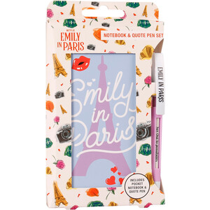 Emily in Paris Slim Notebook and Pen Set - Blue