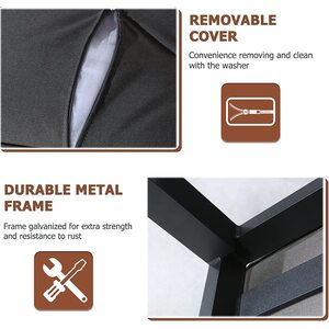 8 Seater Garden Corner Sofa Set with Fire Pit - Grey by Furniture One