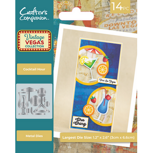 Cocktail Hour Metal Die Set - Silver by Crafters Companion