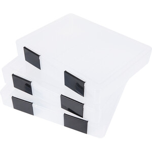 Pack of 3 Storage Boxes A4 - Clear