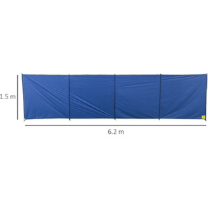 Outsunny Camping Windbreak with Carry Bag - Blue by Outsunny