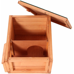 Hedgehog House Hibernation Shelter Wood - Brown by Actiaspet
