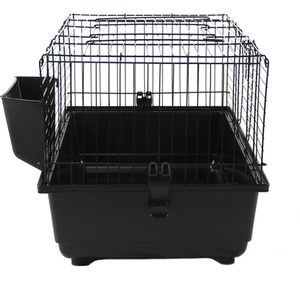 Indoor Cage Large Hutch Plastic Metal 120cm Hayrack - Black/Blue by Little Friends