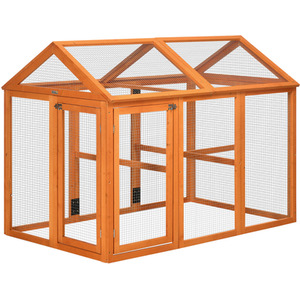 PawHut Large Run for Small Animals, Pet Playpen, Combinable Design - Orange by PawHut