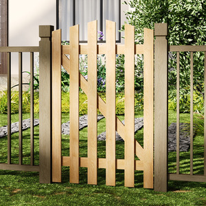 Solid Wood Garden Gate with Z-Shaped Structure by Livingandhome