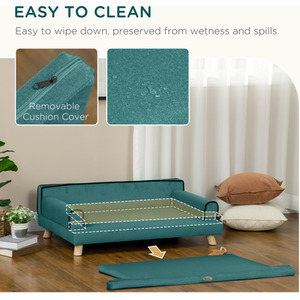 PawHut Dog Sofa with Legs Water-resistant Fabric - Green by PawHut