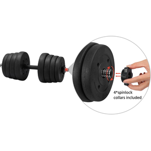 Adjustable Dumbbell Weight Set - Black / 30kg by Yaheetech